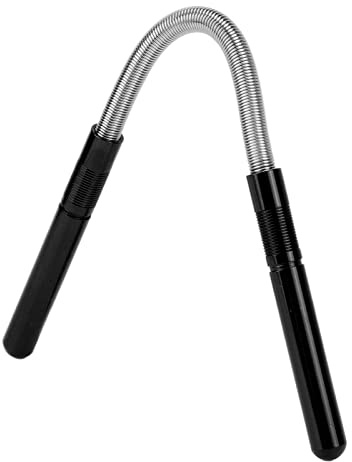 Naroote Feder-Einfädelwerkzeug, Haarentfernungsfeder, Edelstahl-Haarentfernungsfeder für Oberlippe, Kinn, Wangen, Hals, mit Rutschfestem Griff (BLACK)