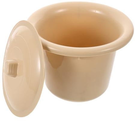 FRCOLOR Pot en Plastique Épais avec Couvercle – Urinoir Portable pour Adultes – Bac de Lit Anti-déversement pour Usage Domestique – Urinoir de Chambre pour Femmes et Hommes – Réutilisable