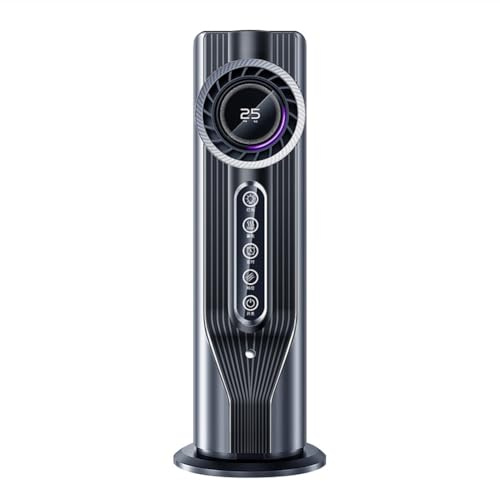 Aisuoka Bedroom Tower Fan Silent USB Water Cooling Fan Portable Water Mist Humidification Water Cooling Fan Desktop Air Cooler Dark Gray