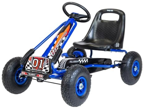 Baby Mix Razor Kids pedal Quad Bike blå – pedal gokart med robust ram och Eva-skumhjul, 2 år, belastning upp till 30 kg
