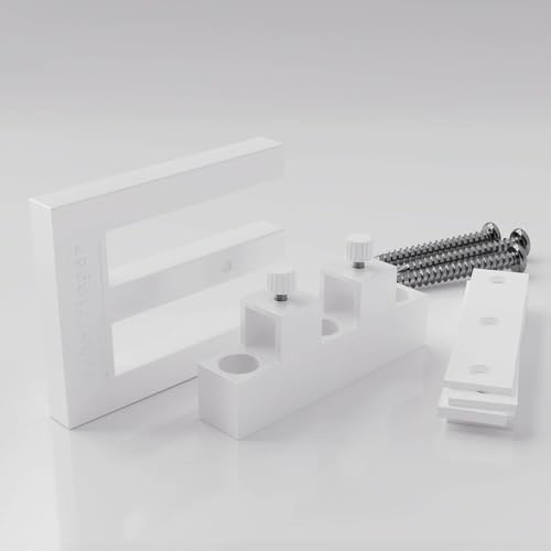 Scheffinger EM3 weiss, Set EM3 mit Zusatzhülse zur Sicherung von Doppelflügelfenstern und -türen ohne Mittelsteg, Einbruchschutz DIN zertifiziert, hochwertiger massiver Stahl