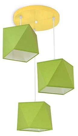 FKL DESIGN Home Deco Hängelampe Kinderlampe für Kinderzimmer schöne Hängeleuchte Metall verschiedene Varianten 299-E3D (Grün)