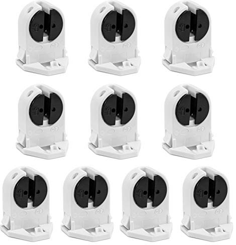 QWORK T5 Lampe Socket Leuchtstofflampenhalter, Leuchtstofflampe Halter Lampe Zubehör, 2A, 10Stk
