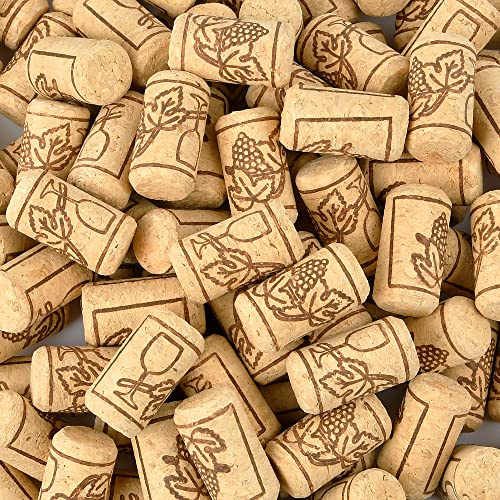 Aemygo 200 Pack Straight Wine Corks, #8 Natural Corks For Crafts, 7/8 x 1 3/4 Soft Wood Cork Stoppers, Wine Bottle Stoppers For Crafting Decor, DIY Arts