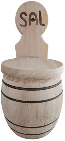 OFERTA SALERO ARTESANAL DE MADERA 10CM. Envío gratis. Artesanos de España.