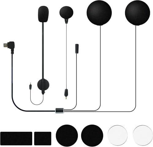 Fodsports FX8 AIR & FX8 PRO Motorrad Bluetooth Headset Intercom Zubehör Kit (hartes Mikrofon und weiches Mikrofon)
