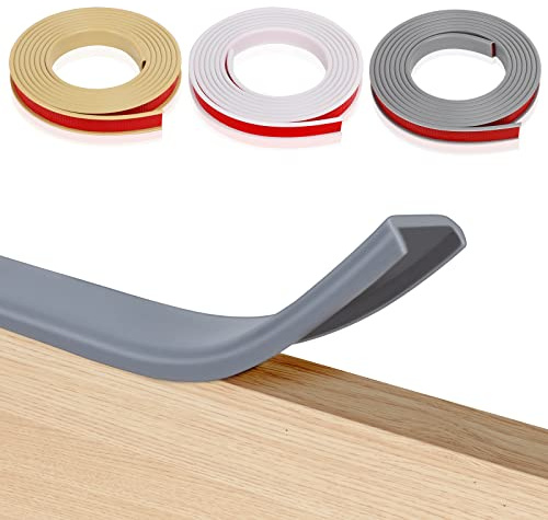 Ansteker TPE U-förmige Selbstklebend Möbelkantenband, 18 mm * 3 m Möbelkantenband Faltbarer Kantenschutz für Schrankkanten, Abschlussleiste, Deckenkanten, Arbeitsplatten (Grau)