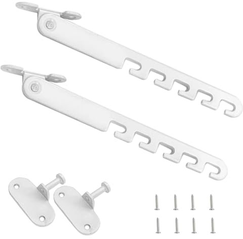 Lxoraziy 2 Stück Fensterfeststeller für Kippfenster, 18 cm Fensterstopper Metall, Zuschlagschutz, Fensterriegel zum Einstellen der Fensteröffnung(Weiß)