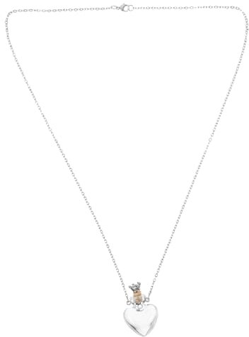 PACKOVE Heart Pendant Vial Necklace Glass Essential Oil Perfume Bottle Necklace Titanium Steel Chain Jewelry for Women Aromatherapy