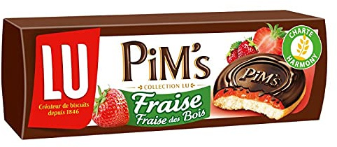 Délice Moelleux LU Pim's Fraise des Bois - Savoureux biscuits aux fraises - 150g - Fruits Frais et Gourmands - Épicerie Fine - Le Lot De 4