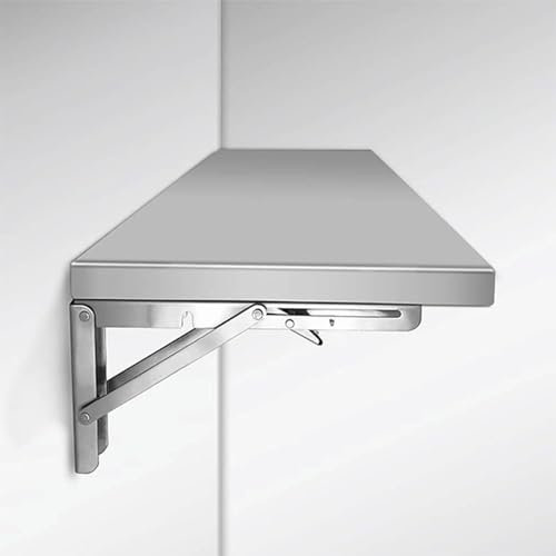 Wandklapptisch，klapptisch wand，wandtisch klappbar，werkbank klappbar，klapptisch wandmontage，klapptisch küche，wandtisch，wandtisch klappbar küche，edelstahl klapptisch，drinnen draußen(Size:60*40*3cm)
