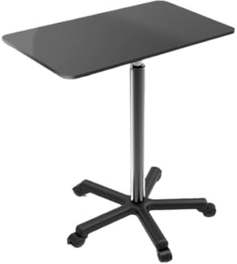 quodsrtas Schreibtischbett Mobiler Tisch mit Rädern Schlafsofa Beistelltisch Werkbank Laptop Lazy Stehen Heben Büro Computertisch Bett Schreibtisch (Farbe: Weiß, Größe: A) (HA)