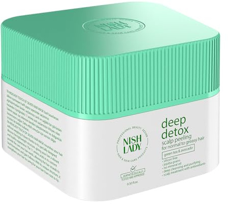 Nishlady Deep Detox Scalp Peeling 275 ml – Scalp Exfoliating Treatment – Removes Buildup, Reduces Oil & Promotes Fresher, Healthier Hair