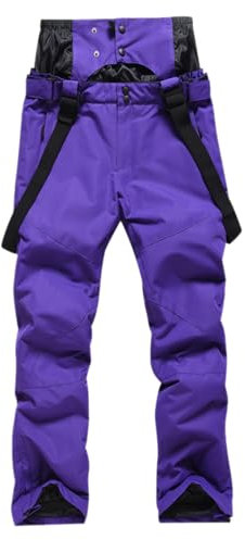 Skihose Herren Damen mit Gummizug wasserdichte Wanderhose Latz Gefüttert Thermohose Arbeitshosen Baggy Softshellhose Winterhose Jagdbekleidung Outdoor Hose