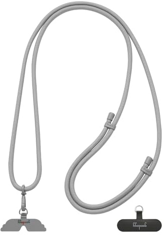 GOODAYY Mobile Phone Lanyard, Adjustable Phone Strap Crossbody with 1 Metal and 1 Nylon Patch, Universal Phone Lanyard for Neck Wrist Phone Accessories (Diametre 7mm)