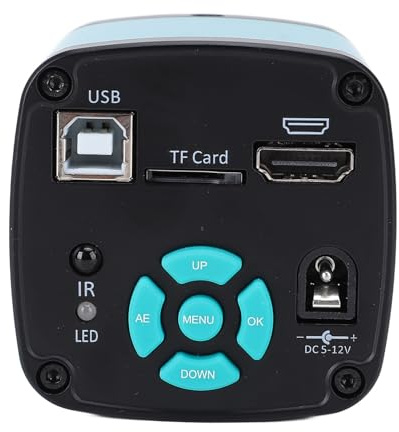 Caméra à Microscope électronique, 48MP 4K 1080p USB2.0 Sortie Industrielle Microscope Microscope Caméra Vidéo Industrie Microscope Caméra HD Interface Multimédia pour Le (Plug UE