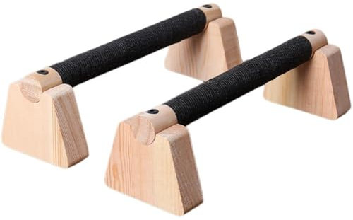 Lpitoy Liegestützständer, Handstand-parallettestangen, Liegestützstangen Aus Holz, Liegestützgriffe Für Bodenübungen, Heimtrainingsgeräte Für Männer Und Frauen