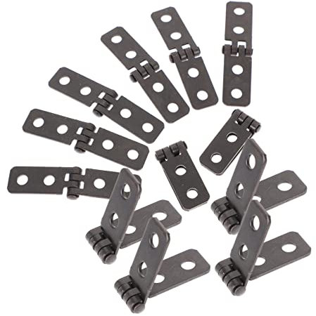 HOMSFOU Bisagras Pequeñas Para Joyero y Cajas De Madera 12 Piezas De Bisagras Plegables Negras 60x13mm Accesorios De Bricolaje Resistentes y Antióxido Para Muebles Miniatura Manualidades