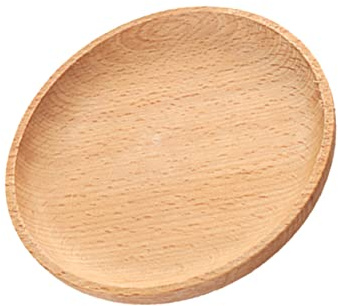 DONFAMDS Vassoio in Materiale Sintetico Beige da 12 Cm per Dolci e Frutta, Piatto da Dessert Superficie Liscia e Facile da Pulire per Decorazione Casa