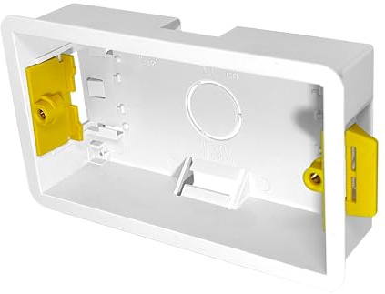 Evoges Scatola posteriore a 2 bande con rivestimento a secco, 35 mm, scatole elettriche a montaggio rapido per cartongesso (1)