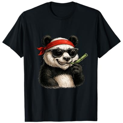 Cooles Bandana Panda Retro Style T-Shirt