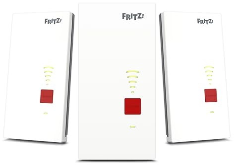 FRITZ!Mesh Set 2700 3er-Set | für 5-7 Räume | Wi-Fi 7 bis zu 6,5 GBit/s | Dualband WLAN (2,4/5 GHz), Top-Speed für 4K-Streaming & Gaming, ideal für Router & Glasfasermodem (ONT), Made in Europe