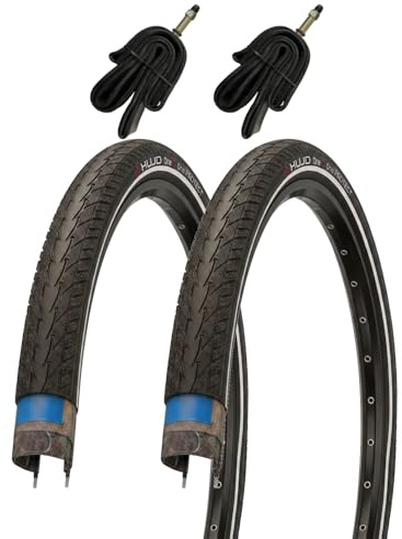Kujo Fahrradreifen Paar 700x38c mit Kevlar Protect 2.5 mm Pannenschutz, 40-622, 28x1.50 Zoll, für Trekking-, City-, Gravelrräder, inkl. Schläuche mit Dunlopventilen