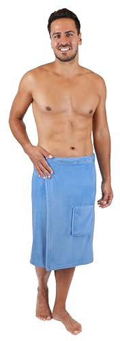 Betz Toalla para la Sauna para Hombres Premium 65x140 cm con elástico Color Azul Claro