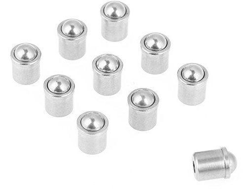 Kugelstößel, 10 Stück 304 Edelstahl Push Fit Kugelfeder Glatter Kolben 7 × 6mm