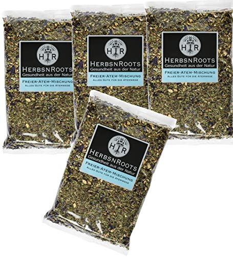 Freier-Atem-Mischung • Lungen-Kraut-Sammlung • Kräutertee • lösen • lindern • erleichtern • HerbsnRoots • 4x210g