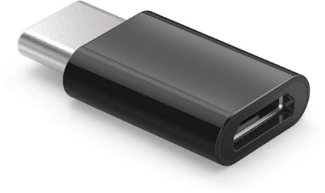 MMOBIEL Adaptateur USB C (mâle) vers Micro USB (Femelle) pour Charger et synchroniser Les appareils USB-C par Un câble Micro USB (Noir)
