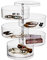 Comius Sharp Boîte à Bijoux, 5 Niveaux Coffret à Bijoux avec Couvercle, Trousse à Bijoux de Voyage de Rangement Rotation de 360 Degrés pour Bagues Boucles d'oreille Colliers Bracelets (Transparent)