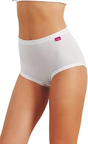 JADEA 787 - Slip da Donna, in Cotone Elasticizzato, con Vita Alta, a Vita Alta, in Stile Italiano Bianco-Bianco. 8