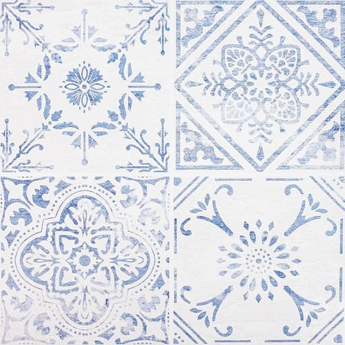 Selbstklebende Bodenfliesen 30,5x30,5 cm | PVC Bodenbelag wasserfest und pflegeleicht | Klebefliesen Boden für kreative Gestaltung | Dekorfliesen für Zuhause | Vintage Kacheln Retro 5m² – 55 Stück