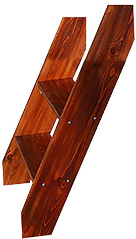 Bed Ladder Brown Heavy Duty Twin Bed Ladder, 2/3/4/5 Step Wooden Floorstand Loft Bed Ladders, College Dorm Bunk Room Library Vintage Bunk Bed Ladder (Size : 75 cm/29.5 inch)