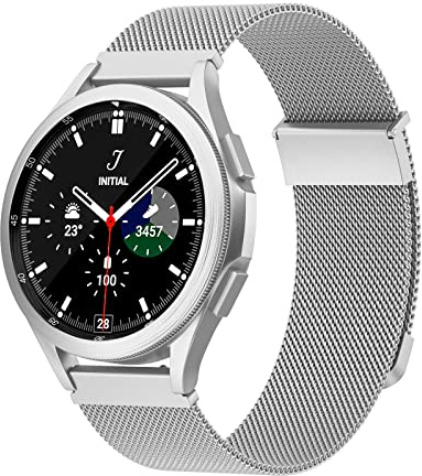 Tuocal Magnetisches Edelstahl Armband Kompatibel Mit Samsung Galaxy Watch 7 40mm 44mm, 20mm Metall Armbänder für Galaxy 6 5 4 / 6 Classic 43mm 47mm / 5 Pro 45mm Damen Herren