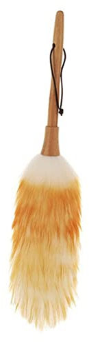 Plumero De Lana Natural con Mango De Herramienta De Limpieza para Hogar Oficina Y Automóviles Diseño Ligero Y Ergonómico Apto para Superficies Delicadas Y Rincones Difíciles