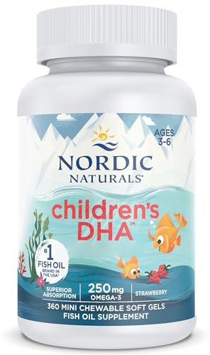 Nordic Naturals, Children's DHA, 360 glutenfreie Softgels, 250mg Omega-3 je Dosis, Sojafrei, GMO frei, Erdbeergeschmack