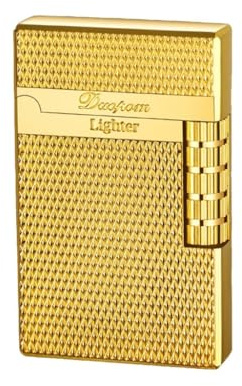 Encendedor Clásico de Metal Con Llama Suave y Botón Ajustable - Butano No Incluido (Color: B7)