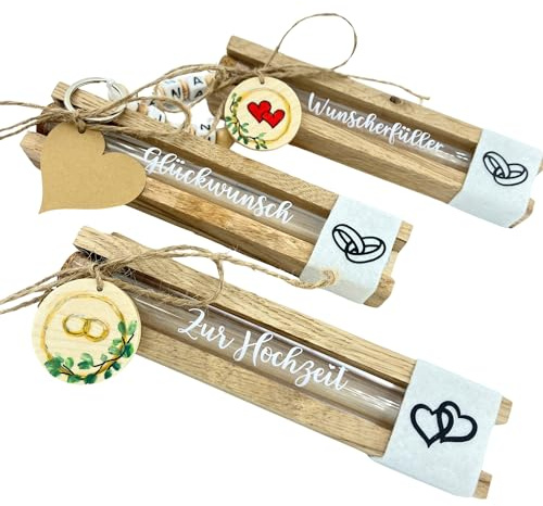 Geld schön verpacken - Geldgeschenk Gutschein Verpackung zur Hochzeit - mit Namen personalisierbar- Hochzeitsgeschenk -Wunscherfüller - Geld verschenken