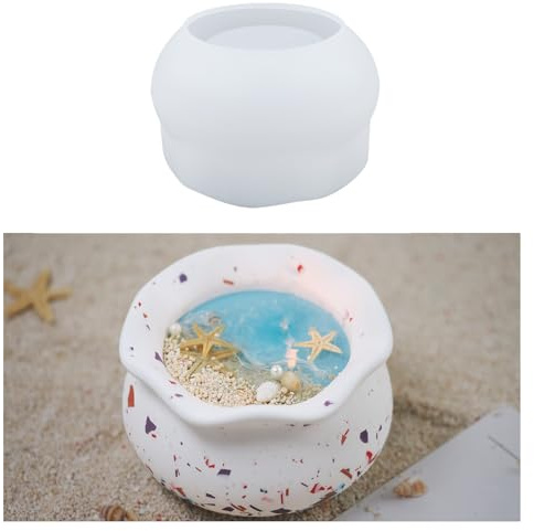 HNLMZ Stampi in Silicone per Resina,Stampo in Silicone per Candele,Stampo in Resina da Colata DIY per Realizzare Portacandele, Barattoli per la Conservazione, Acquari