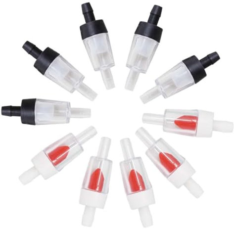 MWUMRCM rückschlagventil, 10 PCS Rückschlagventil Aquarium Schwarz Rot Aquarium Rückschlagventile One Way Non-Return Air Pump Zubehör für Aquarium