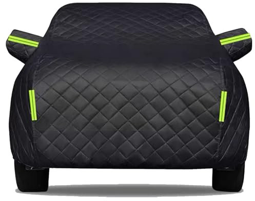 VNUNMALC Autoabdeckungen Baumwolle Autoschutzhülle Abdeckplane Vollgarage Autoplane Plane, mit Türreißverschluss Car Cover für Golf 7/Tigua-n/Passa-t B8 Variant/Touran/Atlas, Atmungsaktiv,B