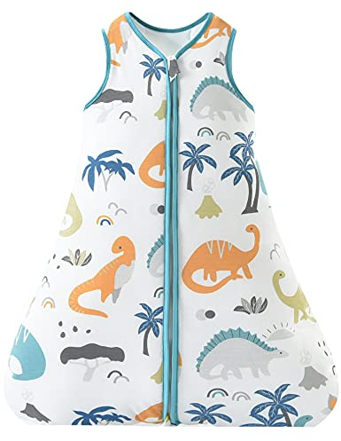 Chilsuessy Schlafsack Baby Winter 2.5 TOG Warm Winter Schlafsack Neugeborene Babyschlafsack Super weiche Baumwolle, Dinosaurier, L/Baby Höhe 80-90cm