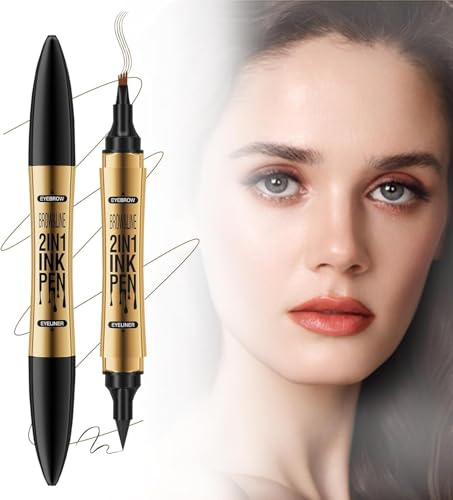 SHUOHONG Augenbrauenstift, Magischer 3d Wasserfest mit 4 Gabelspitzen Augenbrauenstift Härchenzeichnung, Augenbrauenstift Wasserfest, Microblading Augenbrauenstift, Eyebrow Pencil (Grau)
