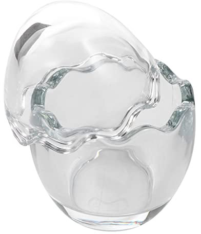 Cabilock 2pcs Glass Dessert Cups 100ml Pudding Moulds Egg-Shaped Yogurt Cups Lead-Free Baking Cake Moulds for Pudding and Dessert Making