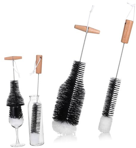 JEWEDECO 2pcs Chimney Cleaning Brush Wood Stove Fireplace Chimney Brush Wood Handle Wire for Tent Stove Cleaning