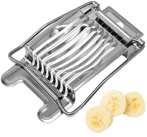 Rebanadora De Huevos - Picadora De Tomate Versátil De Acero Inoxidable, Cortador De Carne Para Almuerzo | Gadget De Cocina Sin Esfuerzo Para Delicatessen, Café, Restaurante Y Uso Doméstico, Rebanada