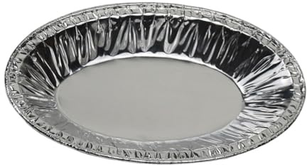Cabilock Pirottini Di Alluminio Usa e Getta 250 Pezzi Ovali Per Crostate e Tartellette Stampi Da Forno in Tinfoil Resistente Proprietà Antiaderenti Per e Feste in Cucina