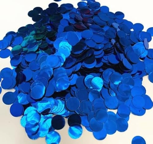 CXNXFD 50g 1.5CM Konfetti Metallic Glitzer Pailletten Rund Konfetti - Karneval Geburtstag Party Hochzeit Festliche Dekoration (Blau)